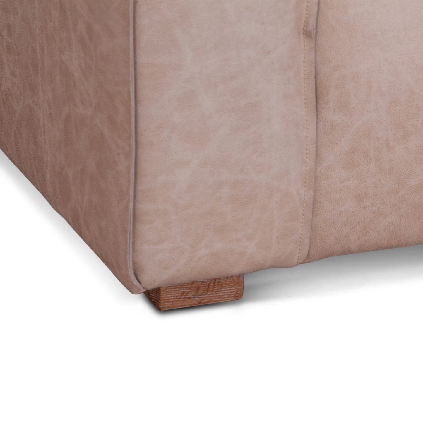 004 SI-2243031 | Closeup | Portia Cream Leather Sofa by World Interiors in white and italian cream. Made from top grain leather in a traditional style.