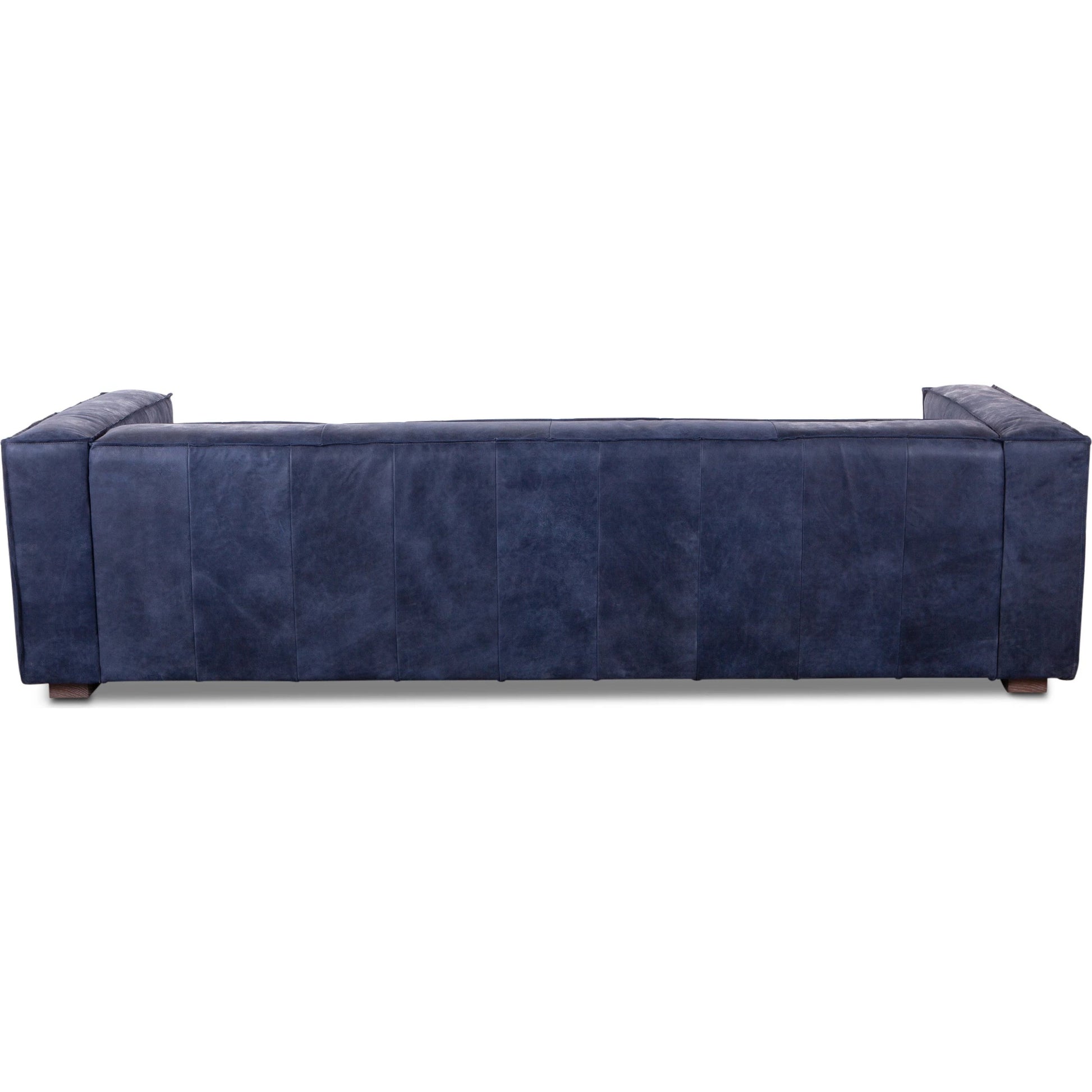 Portia Italian Leather Sofa by World Interiors in antique blue. Made from italian leather, wood, foam in a modern style.