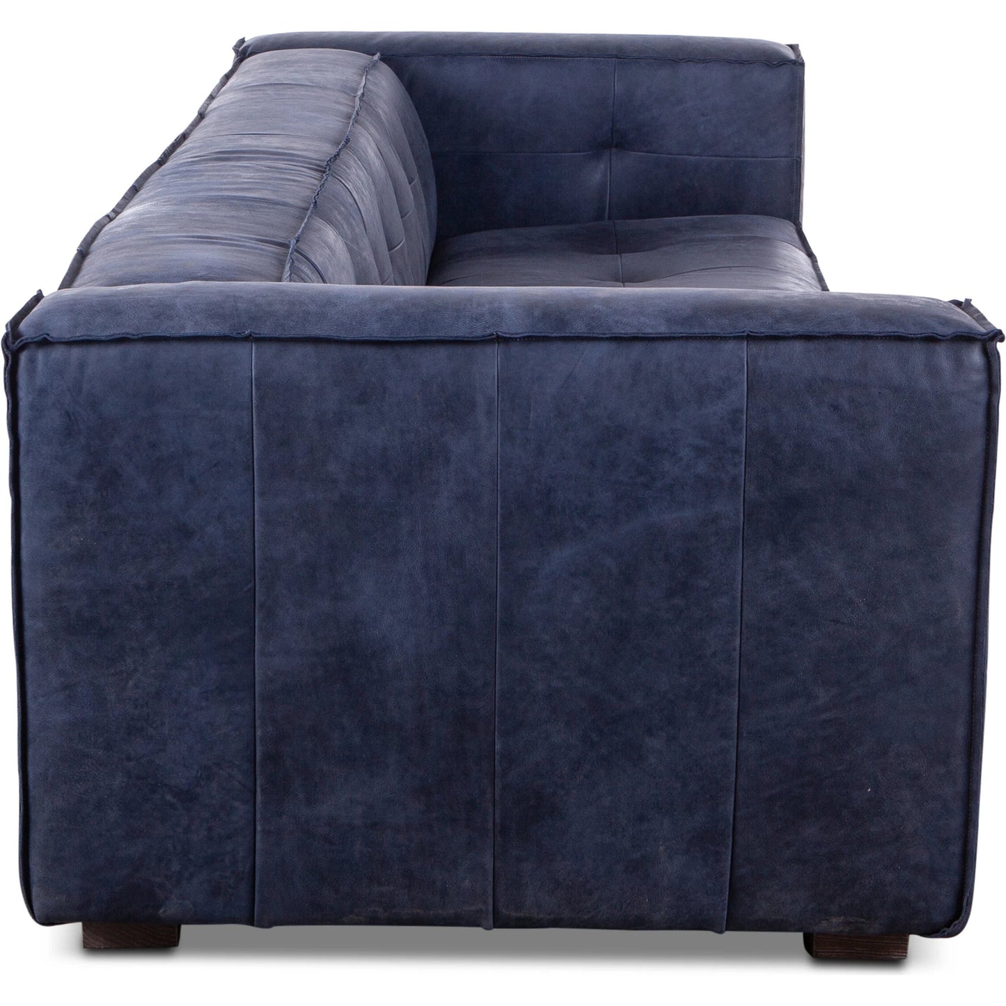 003 SI-2065593 | Additional Silo | Portia Italian Leather Sofa by World Interiors in antique blue. Made from italian leather, wood, foam in a modern style.