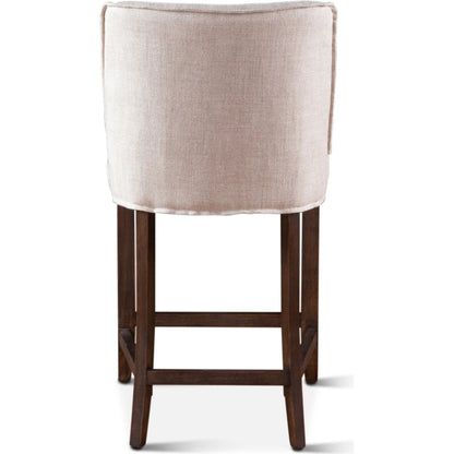 Avery White Dining Chair by World Interiors in white and natural. Made from wood, linen in a transitional style.