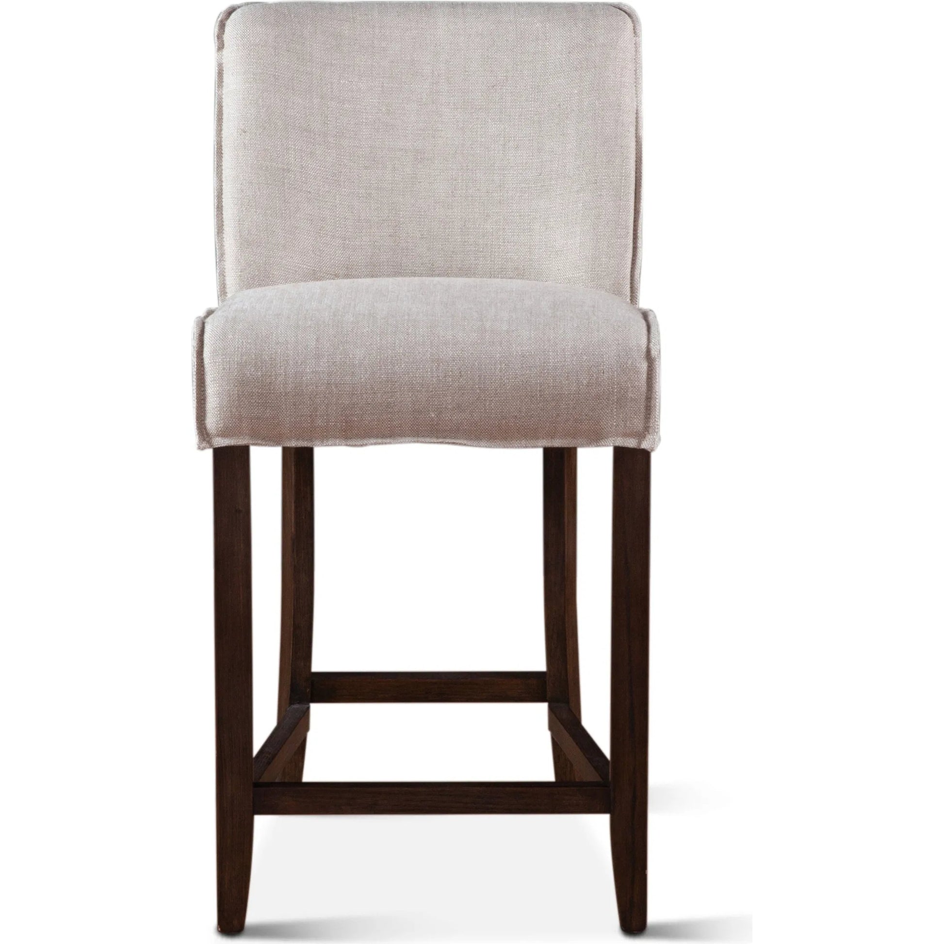Avery White Dining Chair by World Interiors in white and natural. Made from wood, linen in a transitional style.