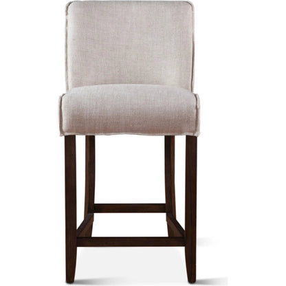 Avery White Dining Chair by World Interiors in white and natural. Made from wood, linen in a transitional style.