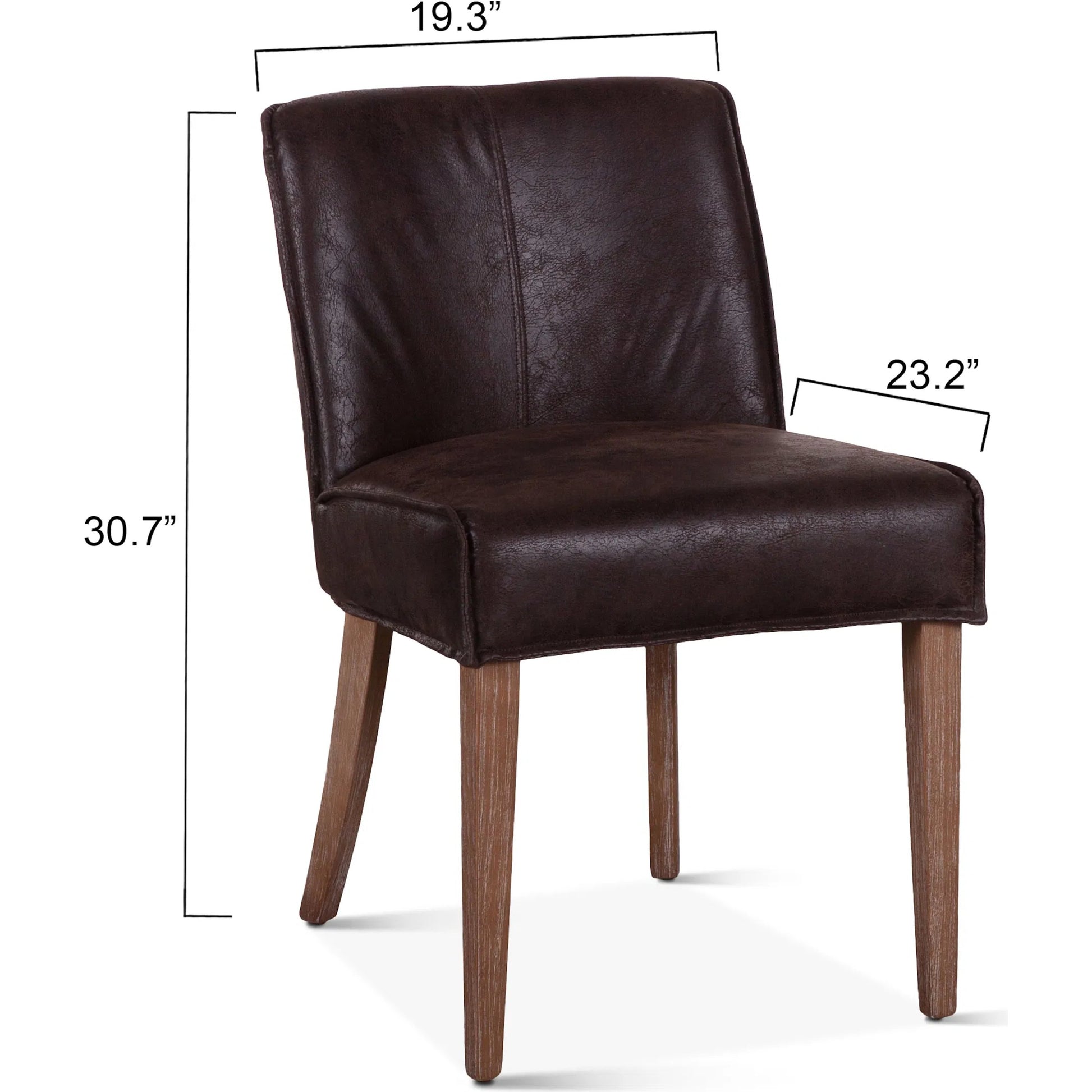 Avery Side Chairs by World Interiors in weathered oak. Made from leather, oak wood in a rustic style.