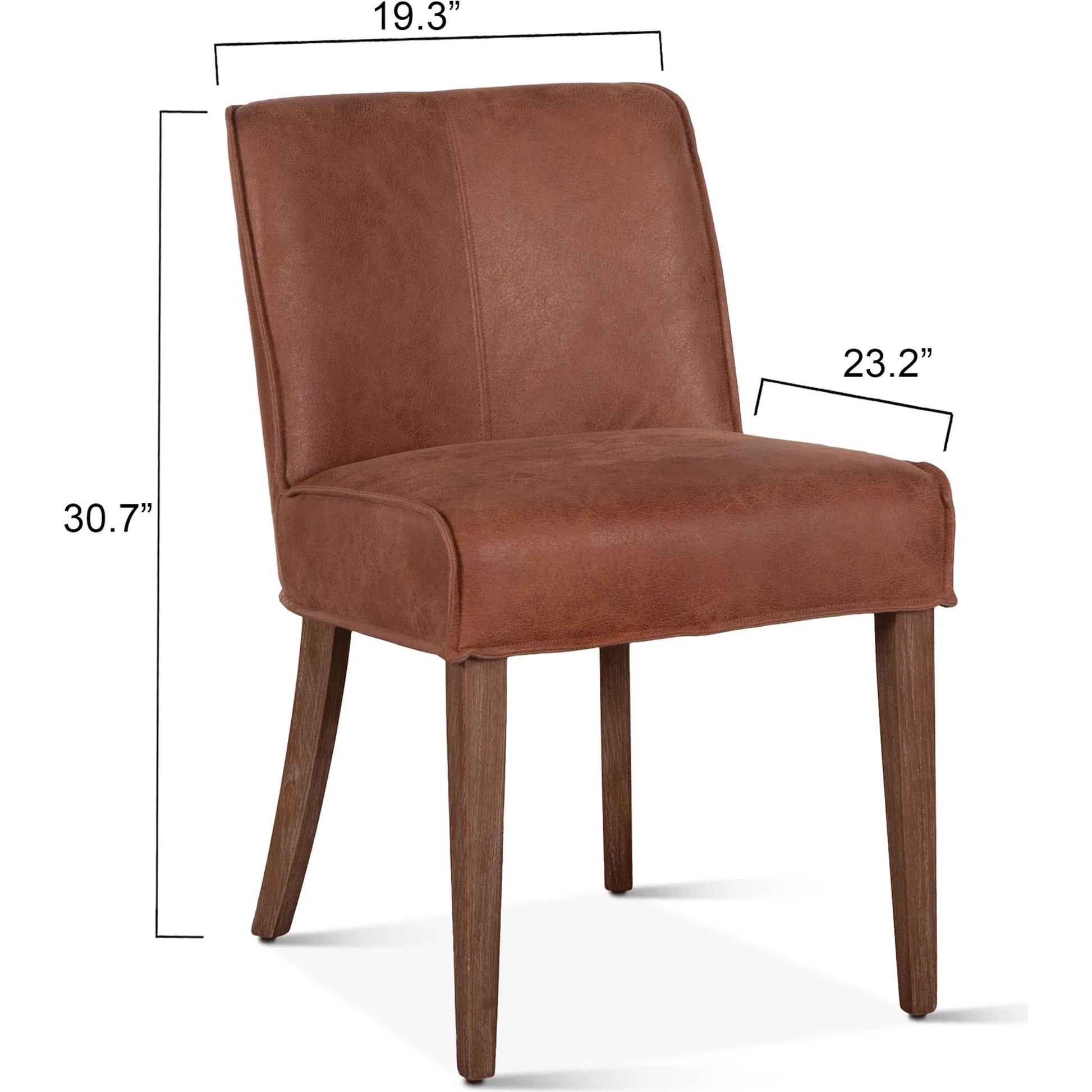 Avery Side Chairs by World Interiors in weathered oak. Made from leather, oak wood in a rustic style.