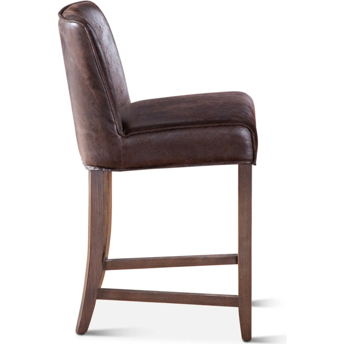 002 SI-2242755 | Additional Silo | Avery Brown Counter Chair by World Interiors in brown and natural. Made from leather, birch wood in a traditional style.