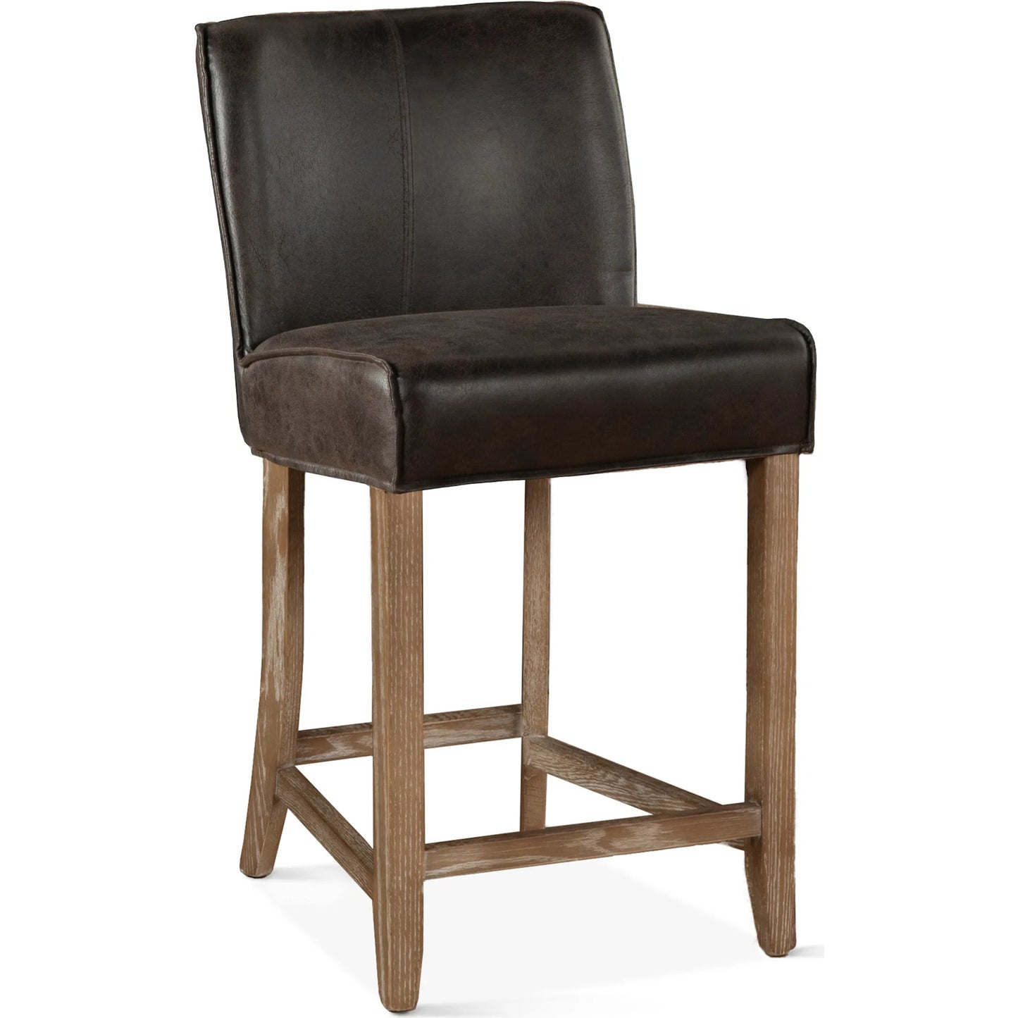 001 SI-2242756 | Primary Silo | Avery Counter Chair by World Interiors in natural. Made from leather, birch wood in a traditional style.