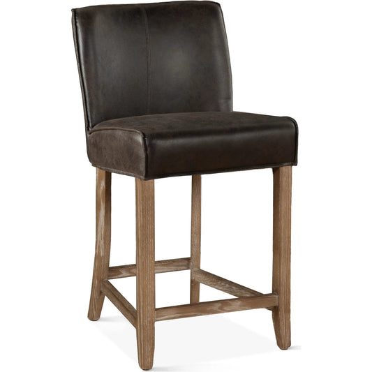 Avery Counter Chair by World Interiors in natural. Made from leather, birch wood in a unique style.
