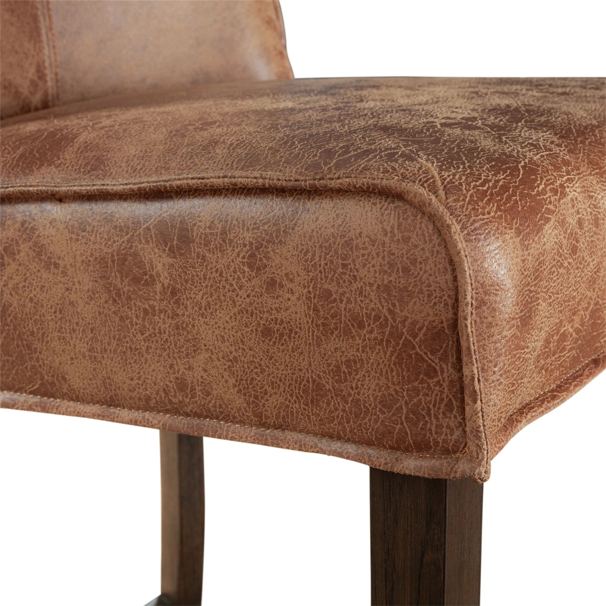Avery Counter Chair by World Interiors in natural. Made from leather, birch wood in a traditional style.