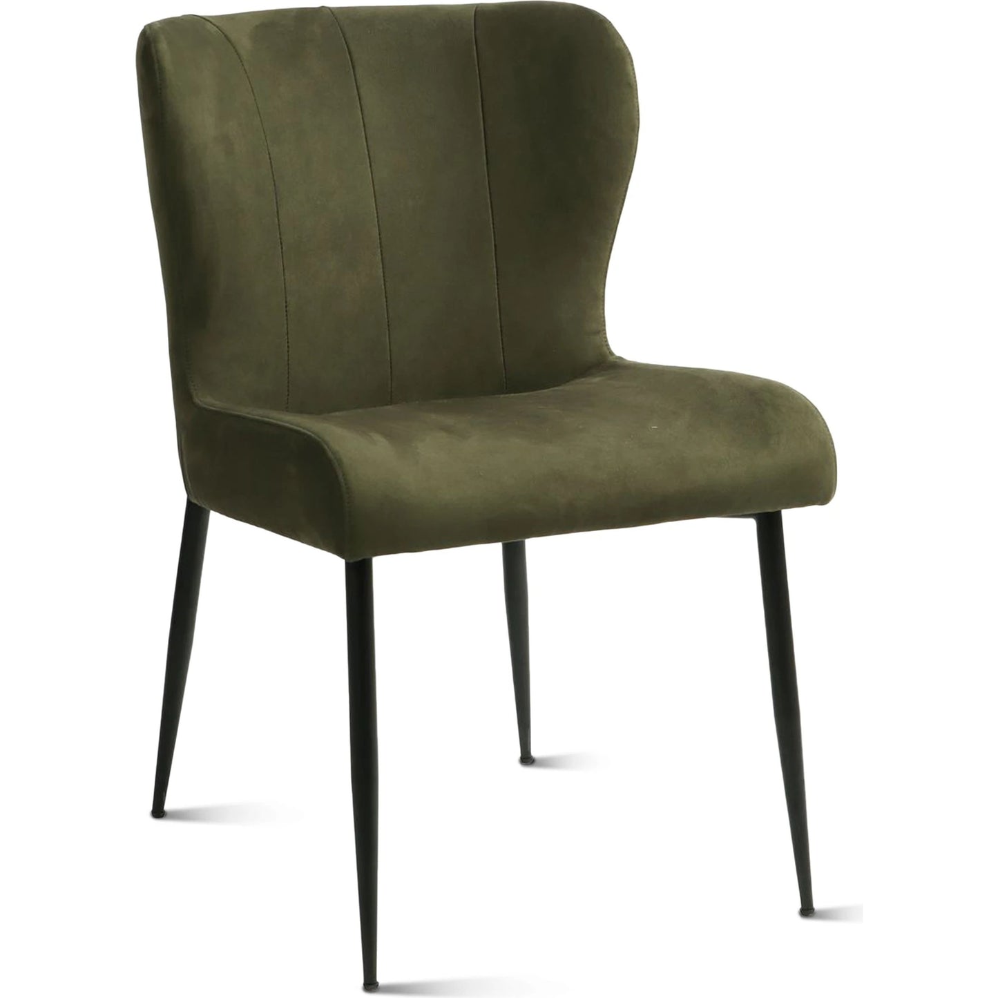 001 SI-2065558 | Primary Silo | Isabella Dining Chair by World Interiors in forest green. Made from iron, suede in a modern style.