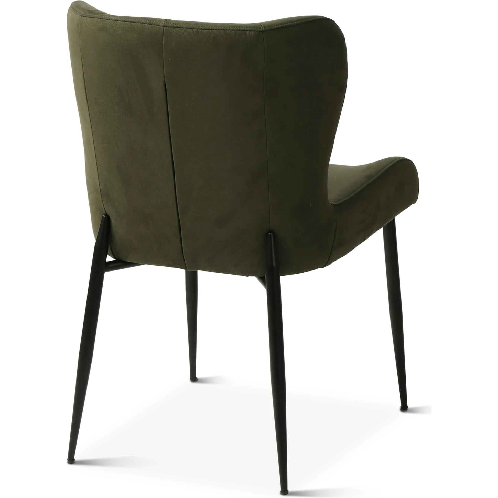 Isabella Dining Chair by World Interiors in forest green. Made from iron, suede in a modern style.