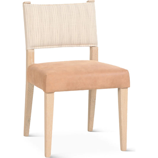 Lila Dining Chair (Set of 2) by World Interiors in tans and napoleon. Made from wood, leather in a unique style.
