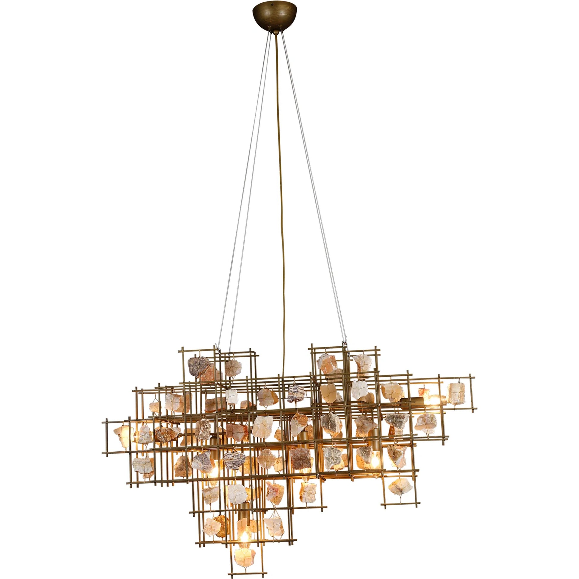 Heritage Pendant by World Interiors in black, clear and matte black. Made from iron, stone in a modern style.