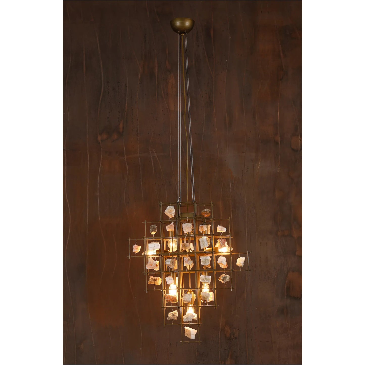 003 SI-2242883 | Lifestyle | Heritage Vintage Pendant by World Interiors in black, clear and matte black. Made from iron, stone in a rustic style.