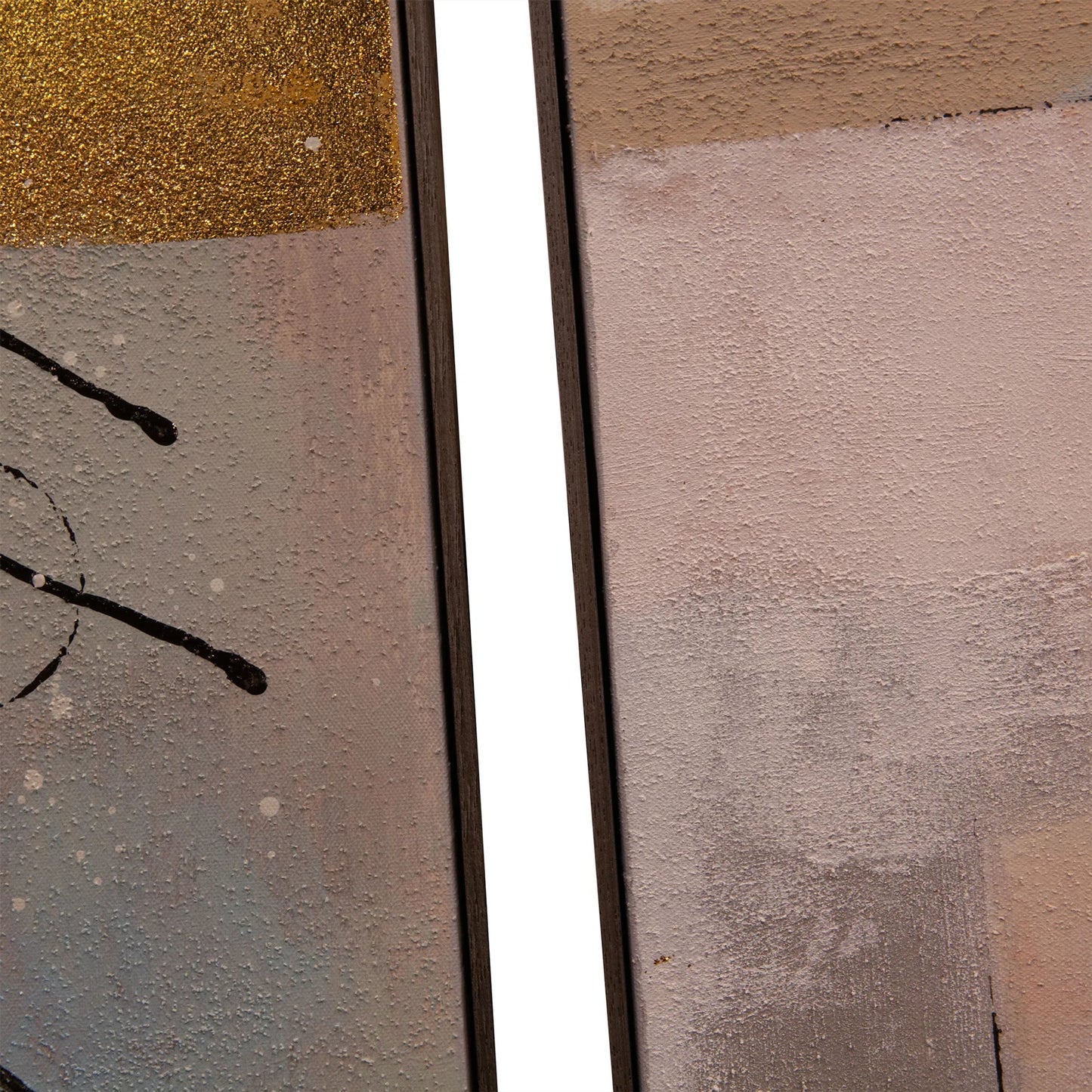 006 SI-2445167 | Closeup | Echoes by World Interiors in blue, gold, black, gray, cream, pink. Made from canvas fabric in a eclectic & global style.