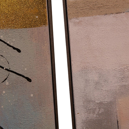 Echoes by World Interiors in blue, gold, black, gray, cream, pink. Made from canvas fabric in a eclectic & global style.