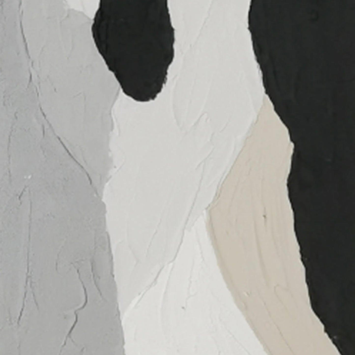 004 SI-2445178 | Closeup | Distorted Illusions Hand Painted Framed Triptych by World Interiors in black, white, gray, cream, beige. Made from canvas fabric in a eclectic & global style.
