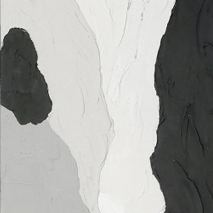 Distorted Illusions Hand Painted Framed Triptych by World Interiors in black, white, gray, cream, beige. Made from canvas fabric in a eclectic & global style.