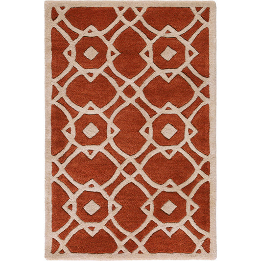 G-5105 Rug by Surya in beige, rust. Made from 100% new zeland wool in a unique style.