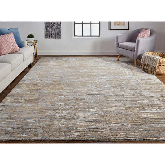Conroe Rug - 6822F by Feizy in brown, gray. Made from wool, viscose in a unique style.