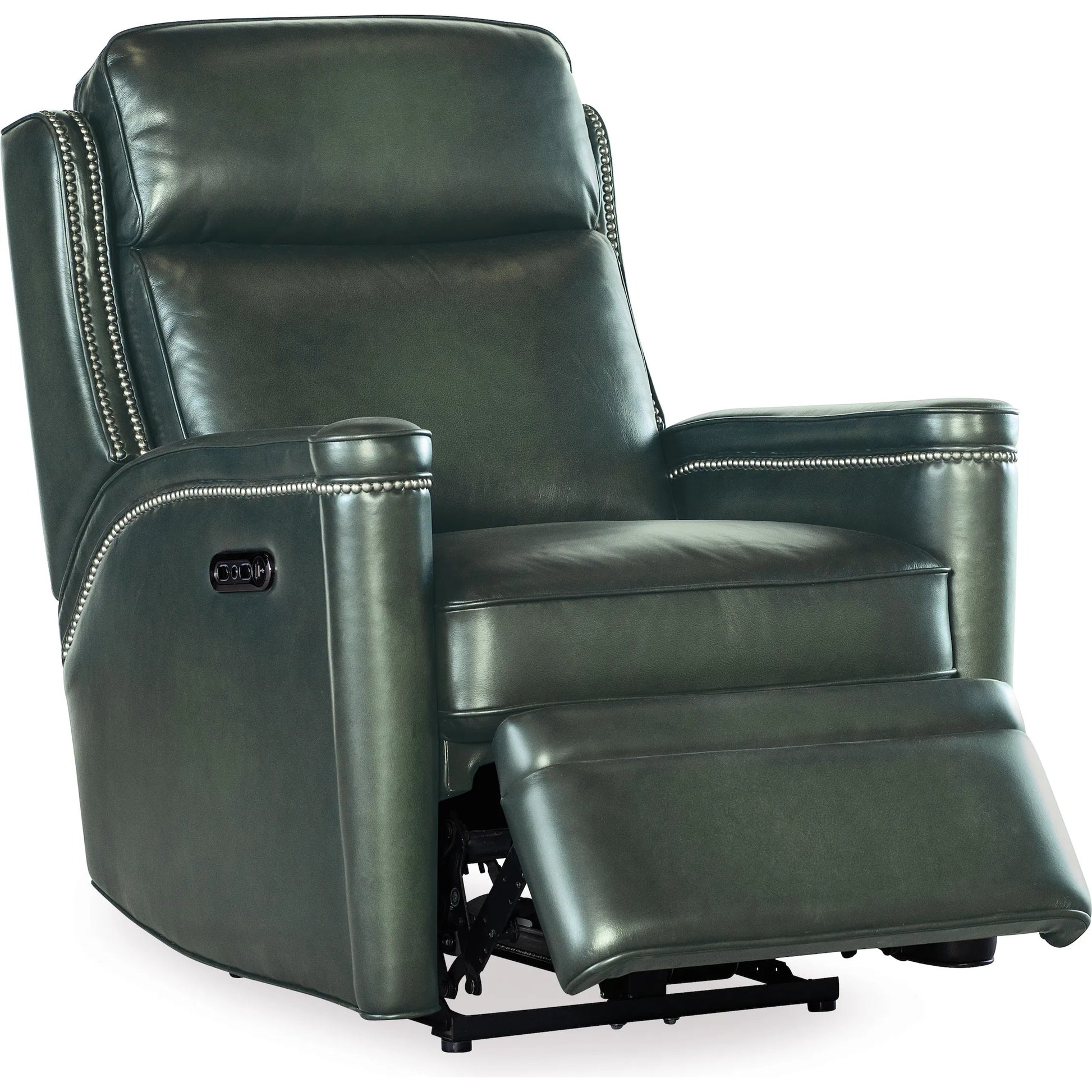 Hamilton Power Recliner with Power Headrest by Hooker Furniture in grey. Made from unique in a traditional style.