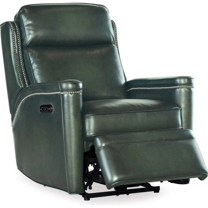 Hamilton Power Recliner with Power Headrest by Hooker Furniture in grey. Made from unique in a traditional style.