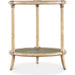 Retreat Raffia End Table by Hooker Furniture. Made from maple veneers, engineered raffia, rope, tempered glass in a cottage & farmhouse style.
