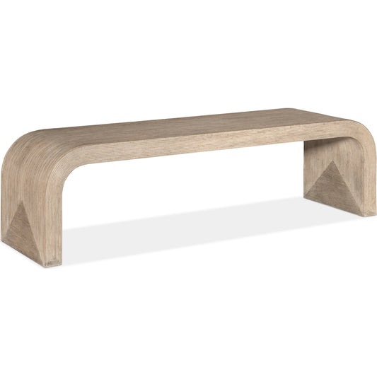 Commerce & Market Bench by Hooker Furniture in light natural. Made from resin in a modern style.