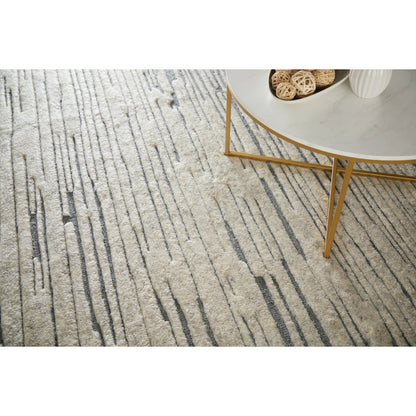 Broadfield Stripes Rug - T21T6037 by Thom Felicia by Feizy Rugs in ivory. Made from wool in a unique style.