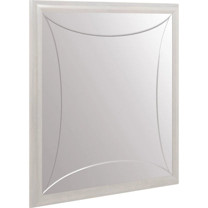 Mezzanine Square Mirror by A.R.T. Furniture in dove gray. Made from parawood, poplar solids, mirror in a modern style.