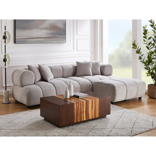 Azara Cube Rectangular Coffee Table by Greenington in sable. Made from 100% solid moso bamboo in a modern style.