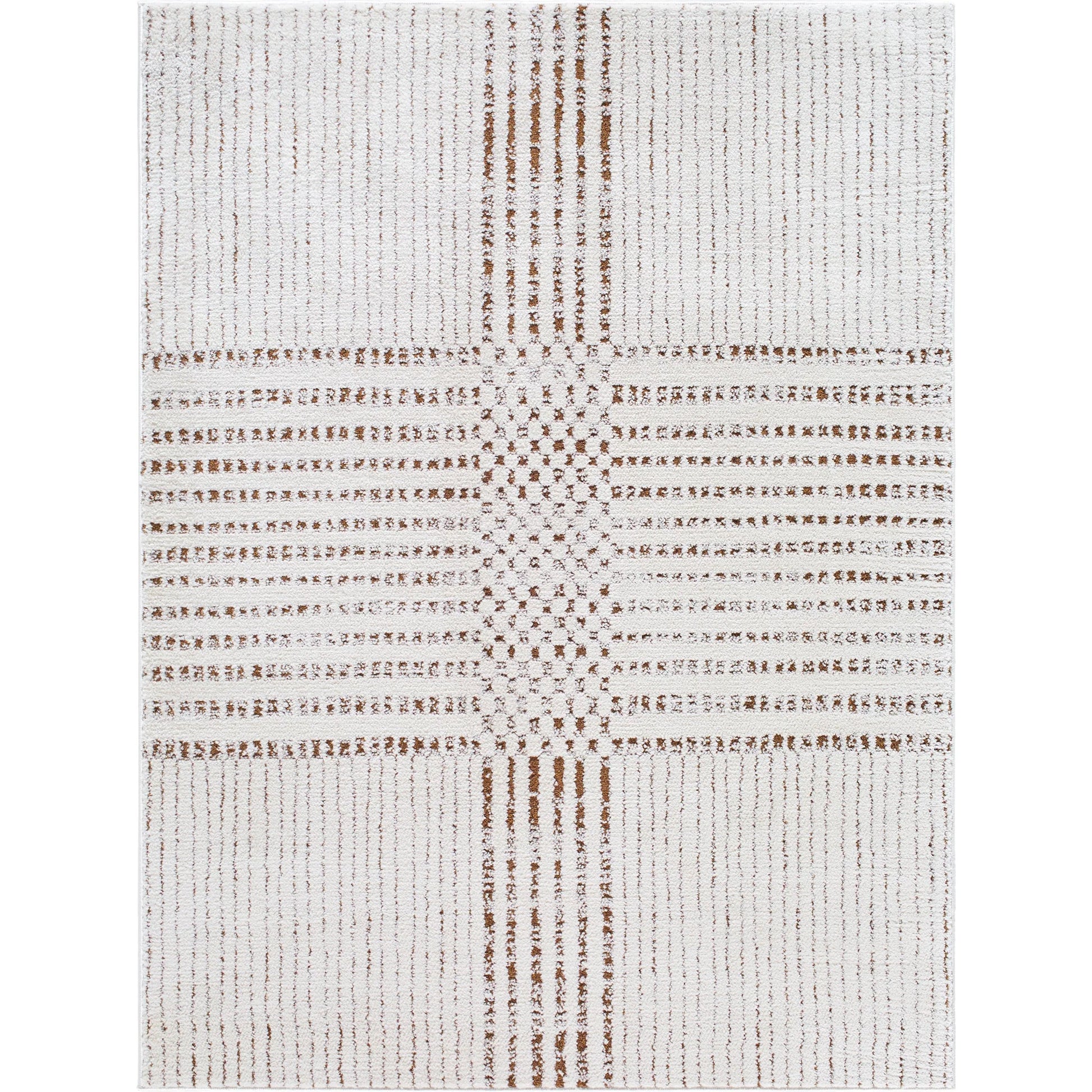 Architect GAAR-2303 Rug by Galey Alix x Livabliss in ivory, dark brown. Made from polyester in a unique style.