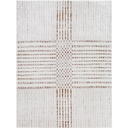 Architect GAAR-2303 Rug by Galey Alix x Livabliss in ivory, dark brown. Made from polyester in a unique style.