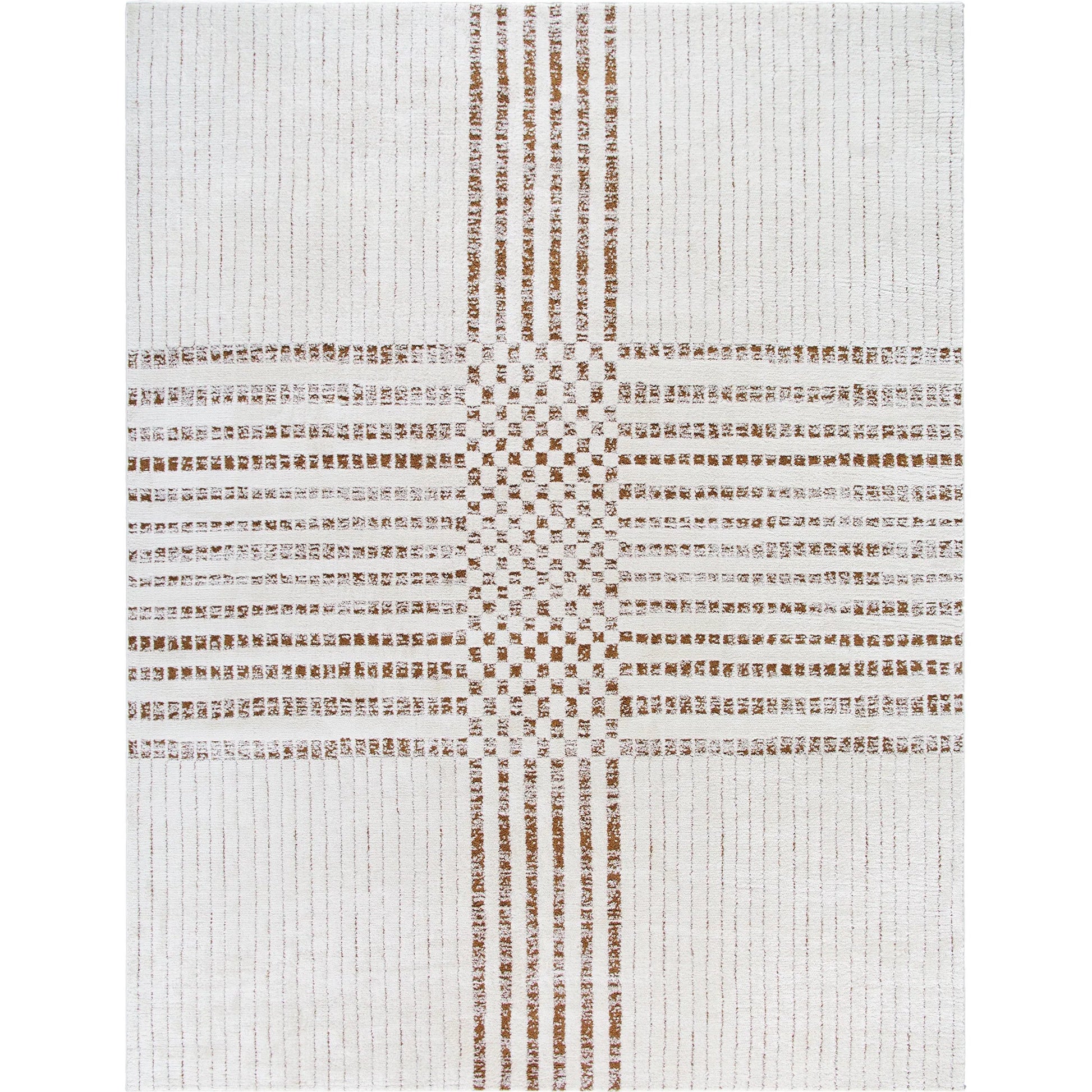 Architect GAAR-2303 Rug by Galey Alix x Livabliss in ivory, dark brown. Made from polyester in a unique style.