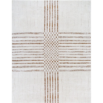 Architect GAAR-2303 Rug by Galey Alix x Livabliss in ivory, dark brown. Made from polyester in a unique style.