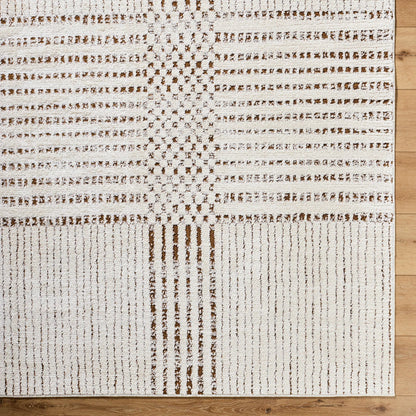 Architect GAAR-2303 Rug by Galey Alix x Livabliss in ivory, dark brown. Made from polyester in a unique style.