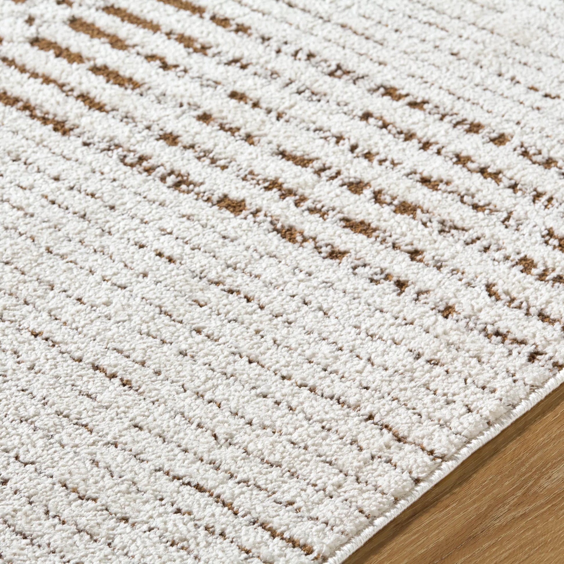 Architect GAAR-2303 Rug by Galey Alix x Livabliss in ivory, dark brown. Made from polyester in a unique style.