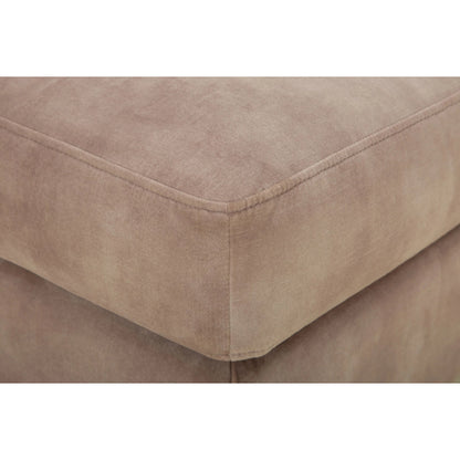 Benjamin Dining Bench by Livabliss in almond. Made from polyester, brass, polyester wrapped foam in a transitional style.