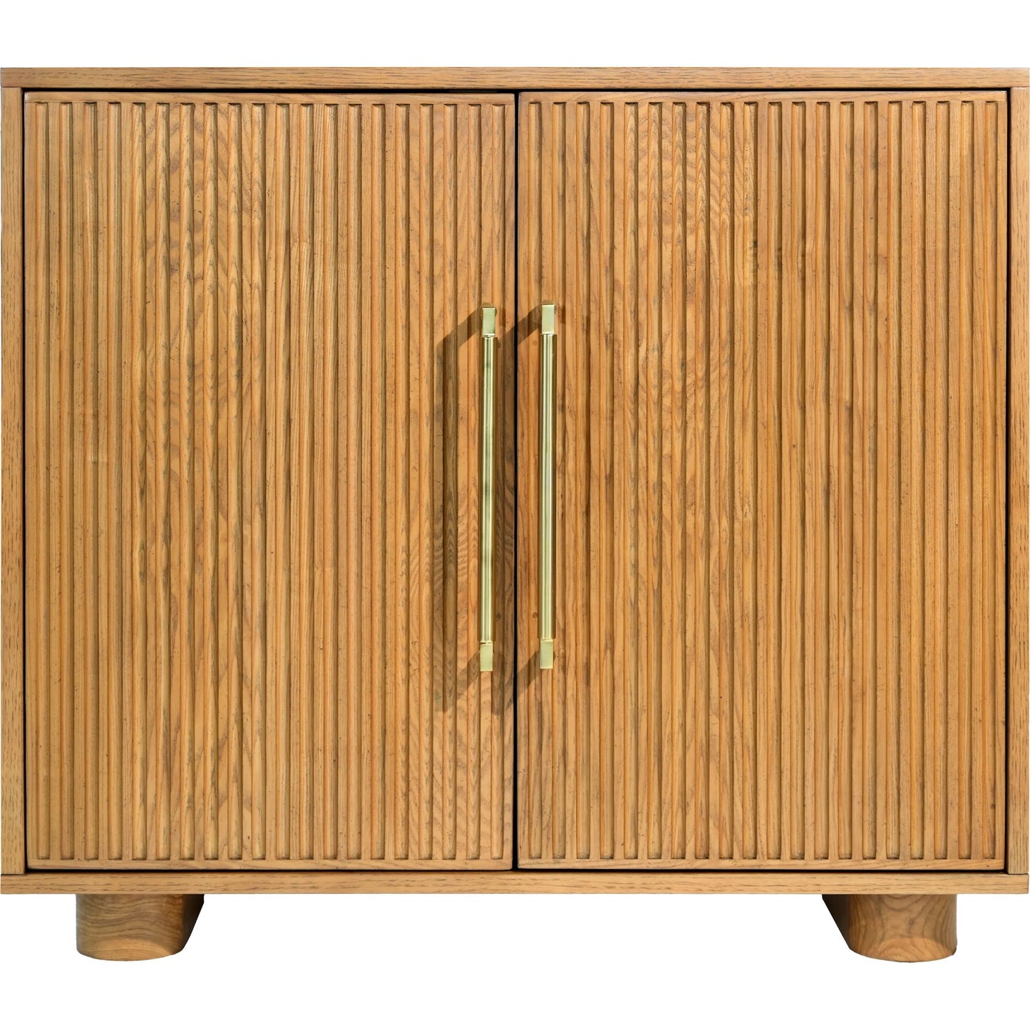 001 SI-2258390 | Primary Silo | Charlye Cabinet by Livabliss in top: brown; base: brown and natural, lacquered. Made from ash wood veneer, plywood, rubber wood in a transitional style.