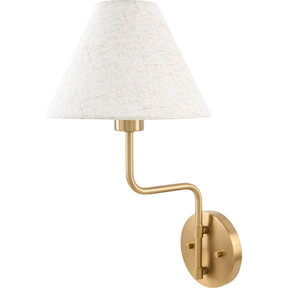 The Chet Wall Sconce by Galey Alix x Livabliss. Made from iron, linen, plastic in a unique style.