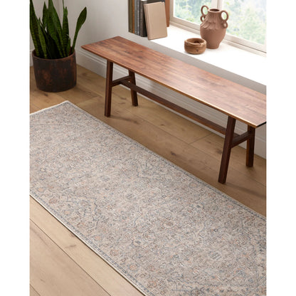 Maria Elena GADA-2300 Rug by Galey Alix x Livabliss in taupe, beige, dark blue, brown. Made from polyester in a unique style.