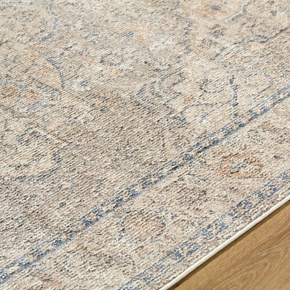 Maria Elena GADA-2300 Rug by Galey Alix x Livabliss in taupe, beige, dark blue, brown. Made from polyester in a unique style.