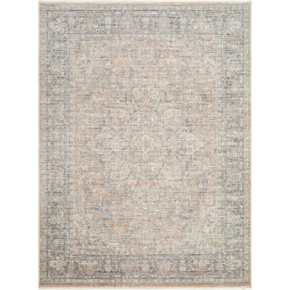 Maria Elena GADA-2302 Rug by Galey Alix x Livabliss in brown, beige, dark brown, dark blue, ivory. Made from polyester in a unique style.