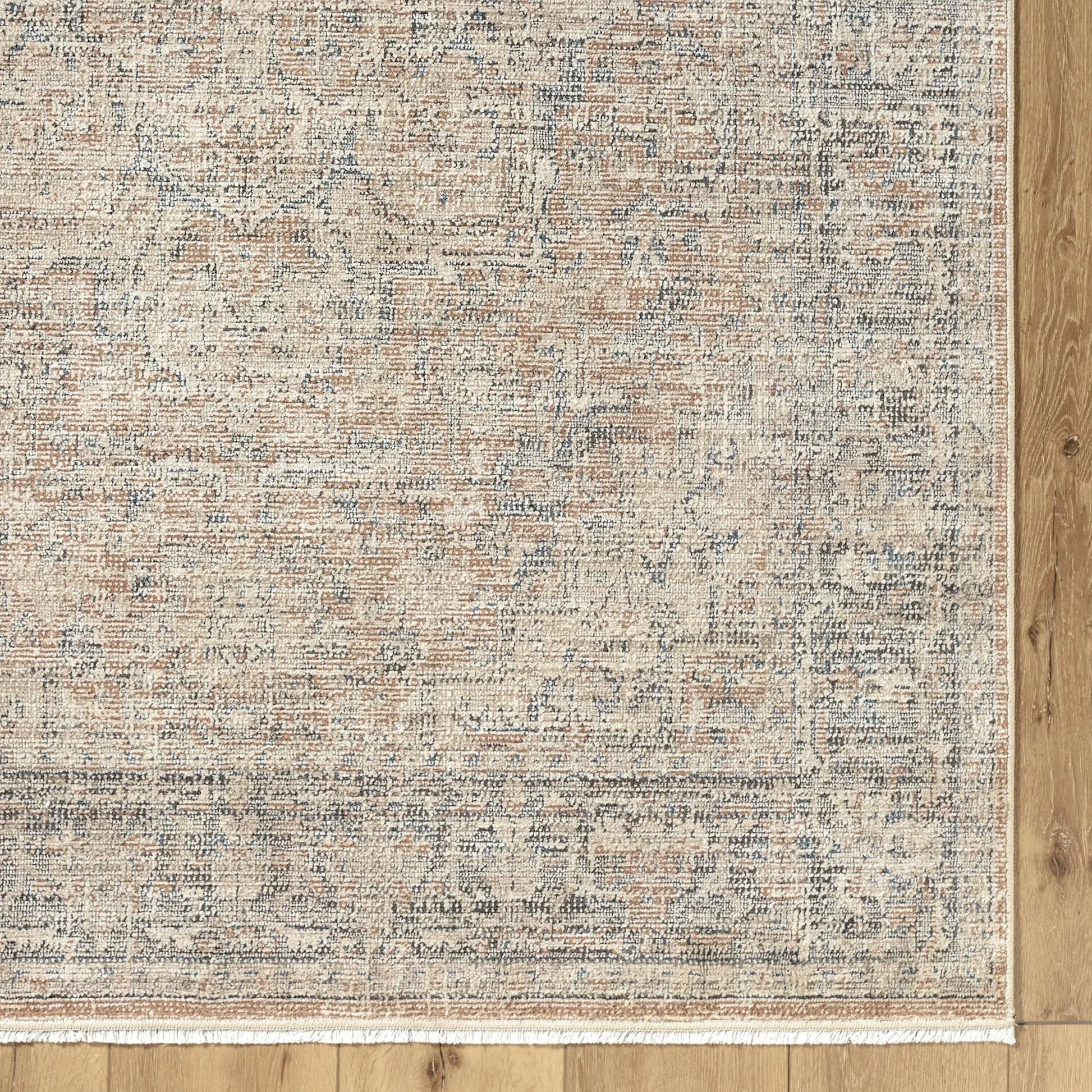 Maria Elena GADA-2302 Rug by Galey Alix x Livabliss in brown, beige, dark brown, dark blue, ivory. Made from polyester in a unique style.