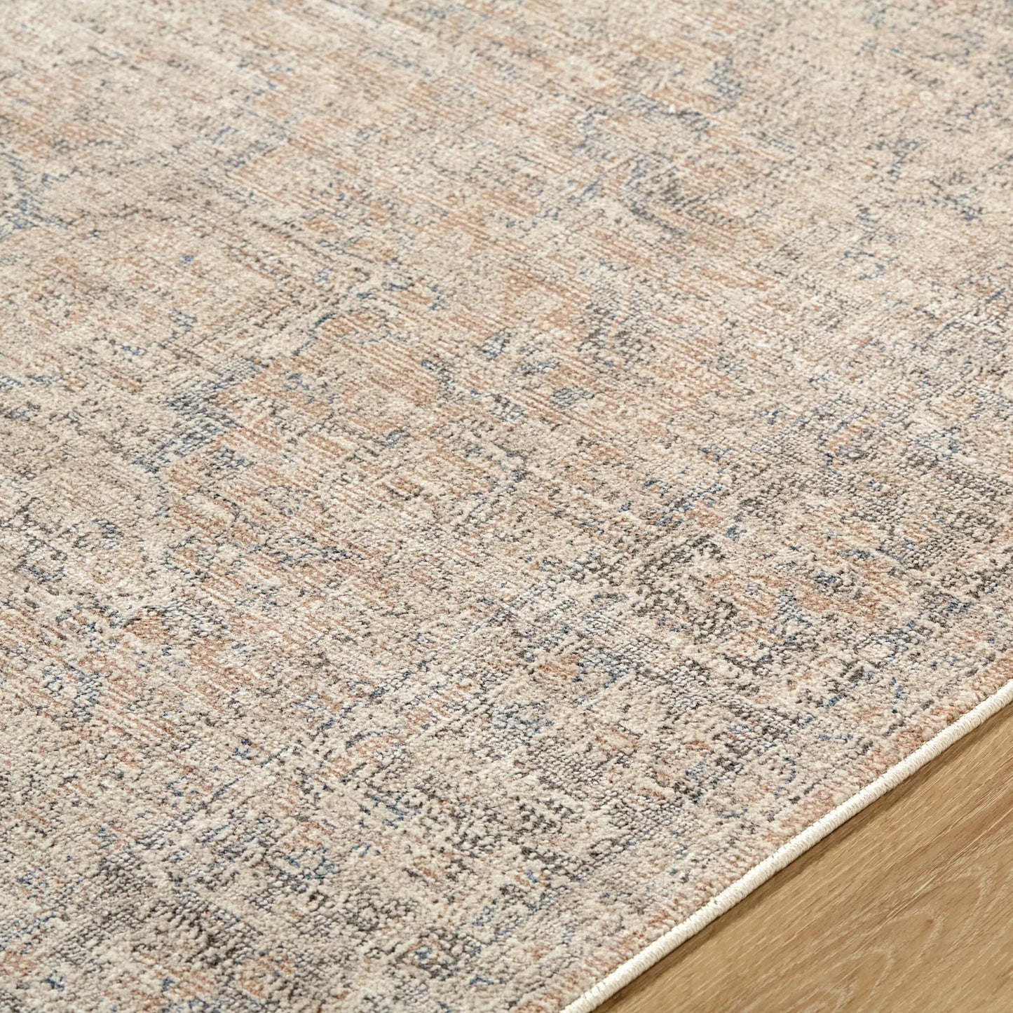 005 SI-2258346,SI-2258347,SI-2258348,SI-2258349,SI-2258350,SI-2258351 | Closeup | Maria Elena GADA-2302 Rug by Galey Alix x Livabliss in brown, beige, dark brown, dark blue, ivory. Made from polyester in a unique style.