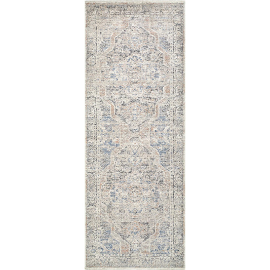 Maria Elena GADA-2303 Rug by Galey Alix x Livabliss in dark brown, oatmeal, brown, dark blue, ivory. Made from polyester in a unique style.