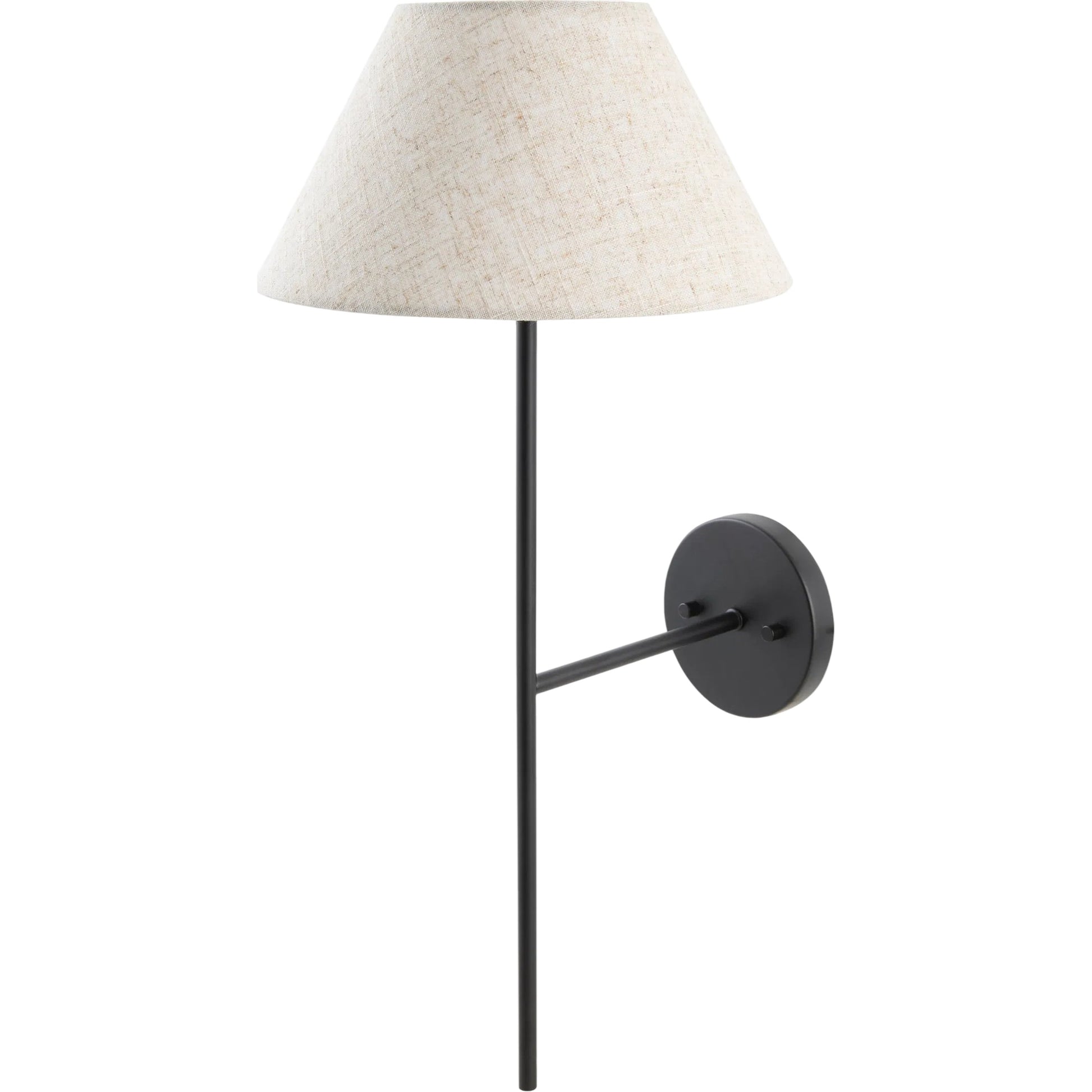 The Darreff Wall Sconce by Galey Alix x Livabliss. Made from iron, linen, plastic in a unique style.