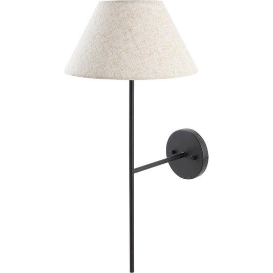 The Darreff Wall Sconce by Galey Alix x Livabliss. Made from iron, linen, plastic in a unique style.