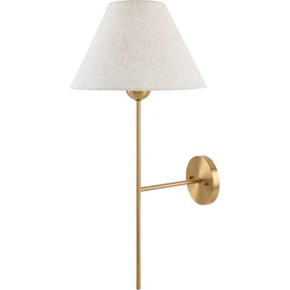 The Darreff Wall Sconce by Galey Alix x Livabliss. Made from iron, linen, plastic in a unique style.