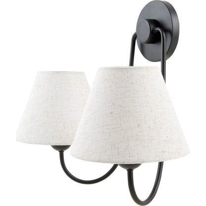 The Dillon Wall Sconce by Galey Alix x Livabliss. Made from iron, linen, plastic in a unique style.