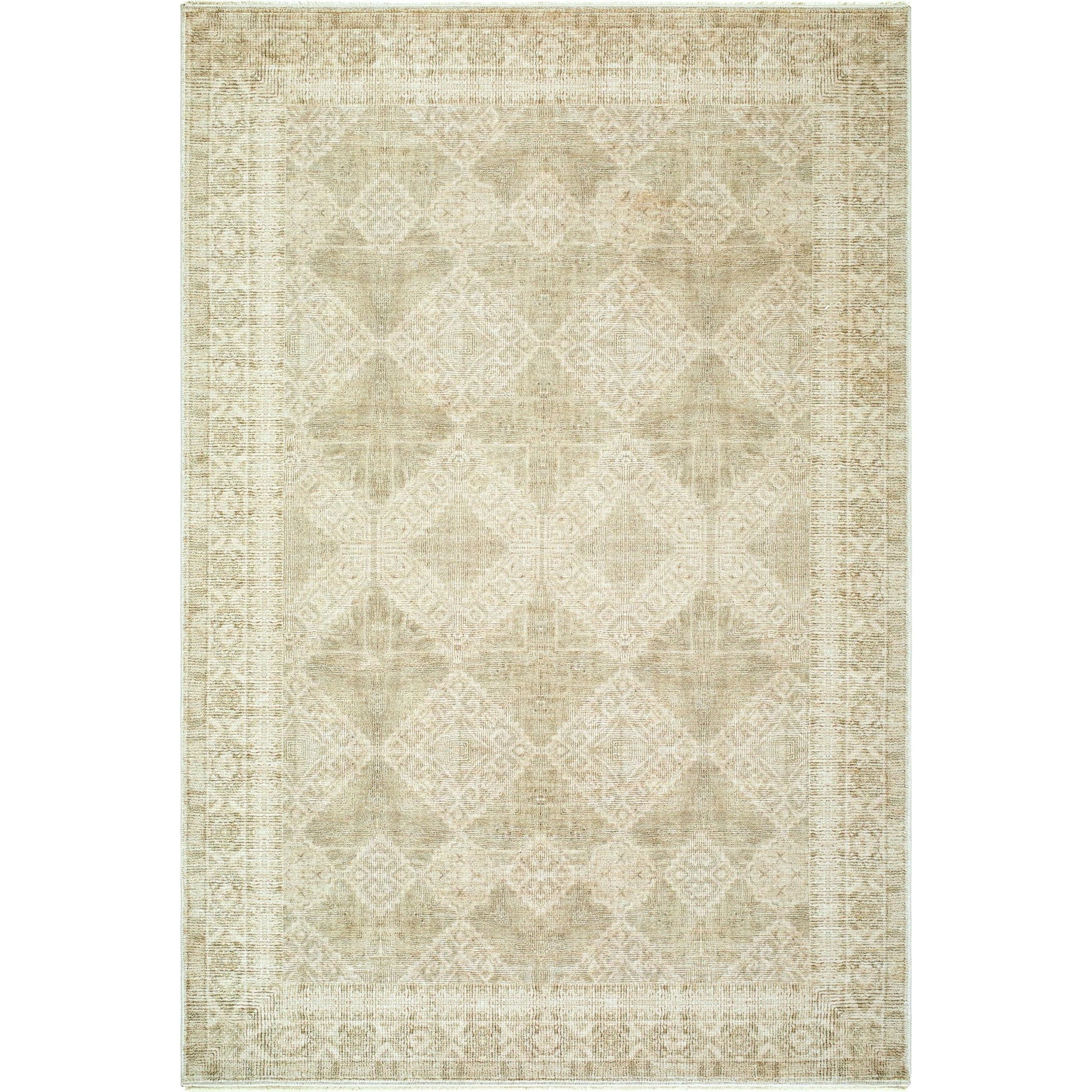 Fetscher GAHU-2303 Rug by Galey Alix x Livabliss in olive, light beige, light brown. Made from polyester in a unique style.